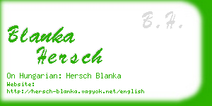 blanka hersch business card